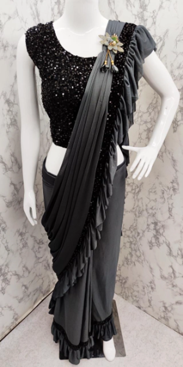  Ruffel Saree 